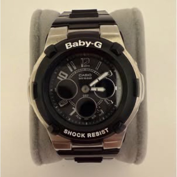 Casio Baby-G Black and Silver Timepiece - Picture 1 of 3